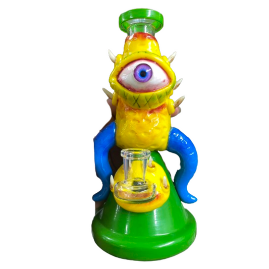 monster-themed glass bong